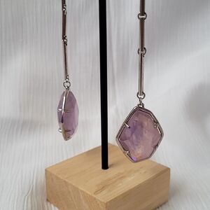 Kendra Scott (Charmian) Amethyst Dichroic Glass Statement Earrings